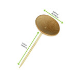 THANI Bamboo Mini Dish with Skewer L:3.8in D:2.3in - 24 pcs THANI Bamboo Mini Dish with Skewer L:3.8in D:2.3in - 24 pcs